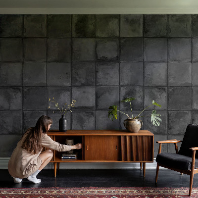 Stilingas fototapetas Grå fliser