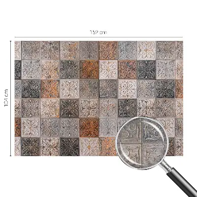 Sienų danga fototapetas su dekoratyviniais fliseriais