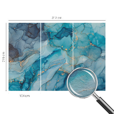 Plaunamas flizelininis fototapetas Mėlyna abstrakcija