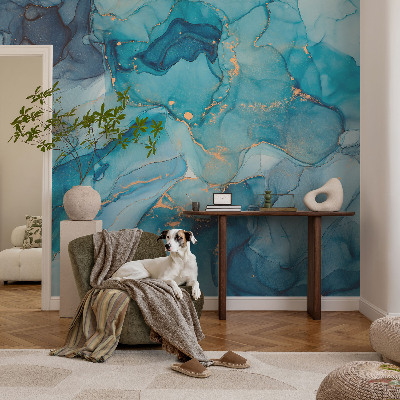 Plaunamas flizelininis fototapetas Mėlyna abstrakcija