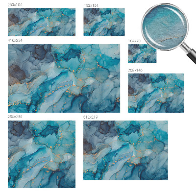 Plaunamas flizelininis fototapetas Mėlyna abstrakcija