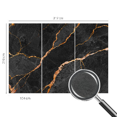 Flizelininis fototapetas su juodo marmuro motyvu