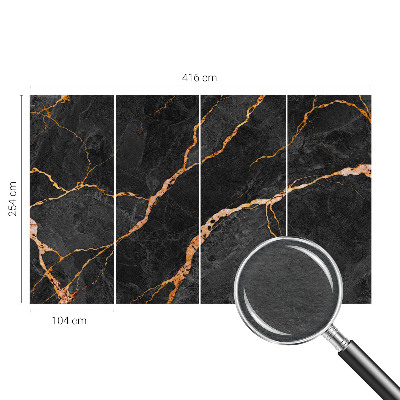 Flizelininis fototapetas su juodo marmuro motyvu