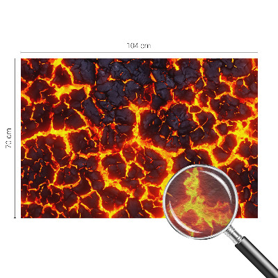 Fototapetas pagal užsakymą su raudonos ir juodos lavos motyvu „Stærk Magma“