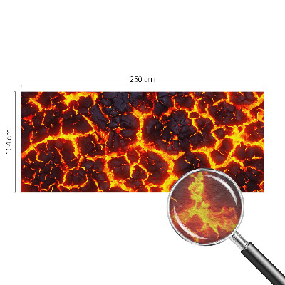 Fototapetas pagal užsakymą su raudonos ir juodos lavos motyvu „Stærk Magma“