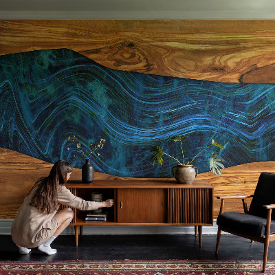 Sienų danga fototapetas Mėlynas medis