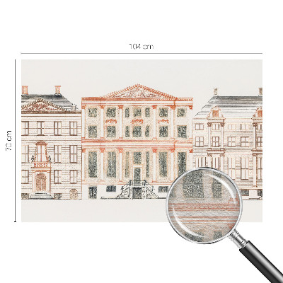 Tapetas su klasikinių pastatų motyvais