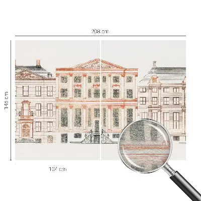 Tapetas su klasikinių pastatų motyvais