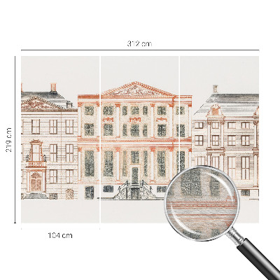 Tapetas su klasikinių pastatų motyvais