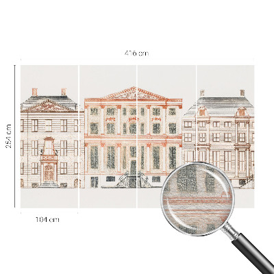 Tapetas su klasikinių pastatų motyvais