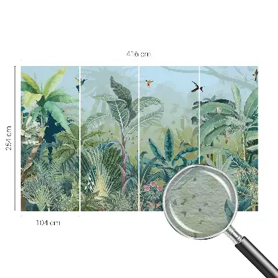 Plaunamas flizelininis fototapetas su tropikų gamtos motyvais