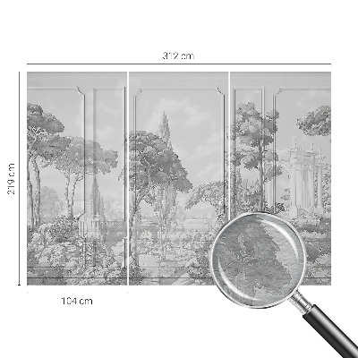 Fototapetas svetainei su „Atmosferinis pavojus“ natūraliai atspaustu dizainu
