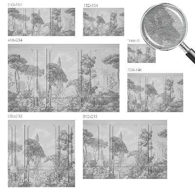 Fototapetas svetainei su „Atmosferinis pavojus“ natūraliai atspaustu dizainu