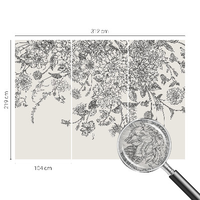 Flizelininis fototapetas Blomstermønster