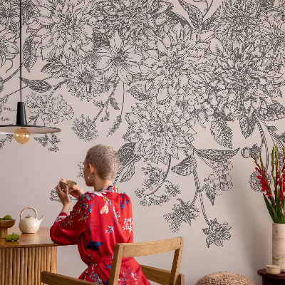 Flizelininis fototapetas Blomstermønster