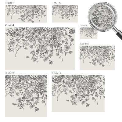 Flizelininis fototapetas Blomstermønster