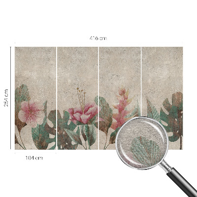 Stilingas fototapetas su subtiliu floros motyvu