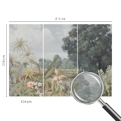 Sienų danga fototapetas Egzotiškas kraštovaizdis