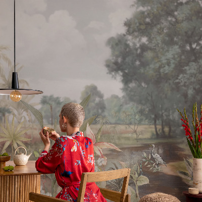 Sienų danga fototapetas Egzotiškas kraštovaizdis