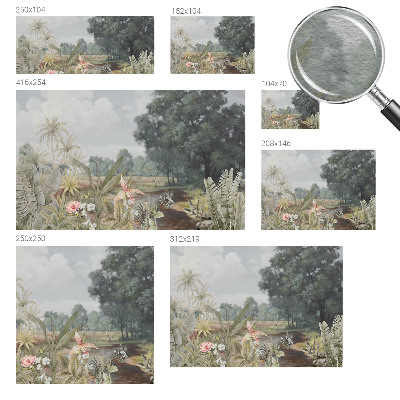 Sienų danga fototapetas Egzotiškas kraštovaizdis