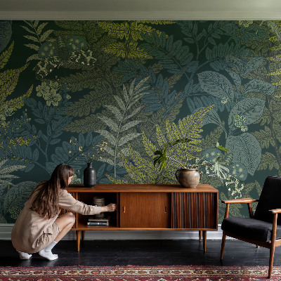 Plaunamas flizelininis fototapetas Žalia elegancija