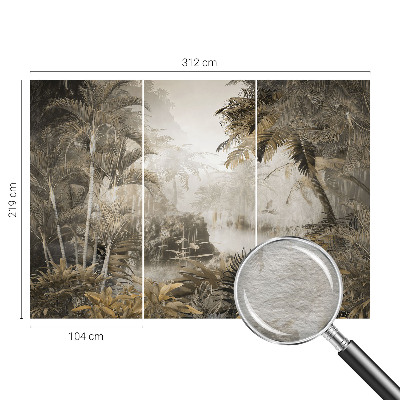 Sienų danga fototapetas su tropikų motyvu
