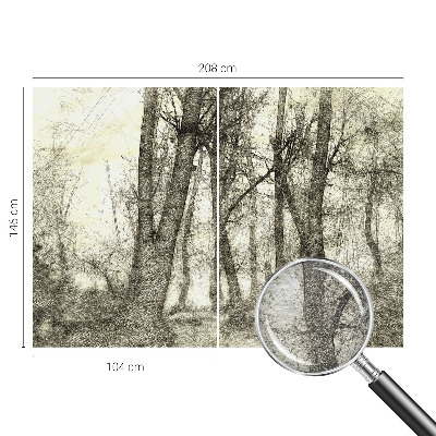 Plaunamas flizelininis fototapetas su raštu „Skovmelankoli“