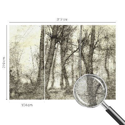 Plaunamas flizelininis fototapetas su raštu „Skovmelankoli“