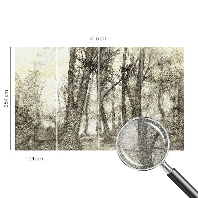 Plaunamas flizelininis fototapetas su raštu „Skovmelankoli“