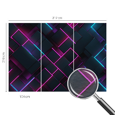 Fototapetas pagal matmenis su neongeometrijos motyvu