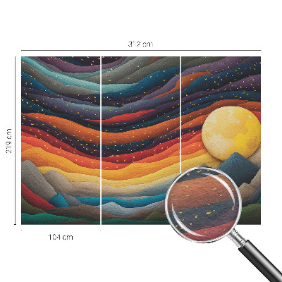 Flizelininis fototapetas Spalvingi kalnai