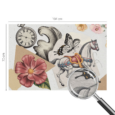 Plaunamas flizelininis fototapetas Vintažinis žiedas