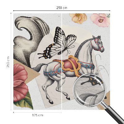 Plaunamas flizelininis fototapetas Vintažinis žiedas