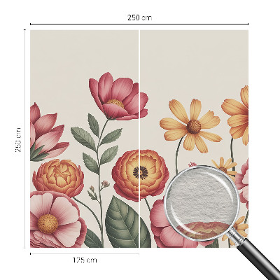 Fototapetas ant sienos su gėlių motyvu „Blomster“