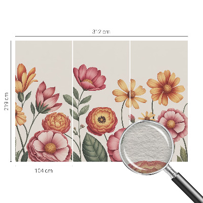 Fototapetas ant sienos su gėlių motyvu „Blomster“