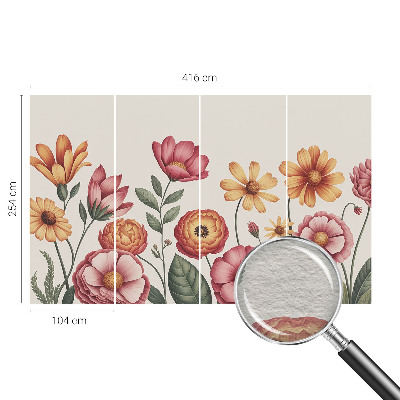Fototapetas ant sienos su gėlių motyvu „Blomster“
