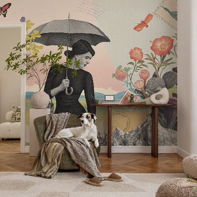 Dekoratyvinis fototapetas Romantiškas koliažas