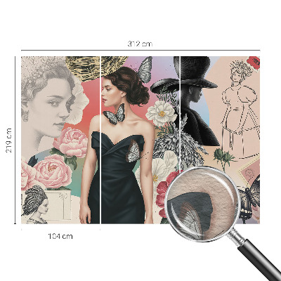 Sienų danga fototapetas Žiedai ir portretai