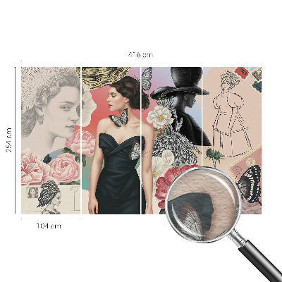 Sienų danga fototapetas Žiedai ir portretai