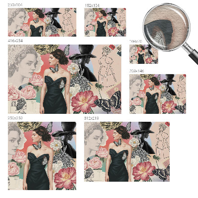 Sienų danga fototapetas Žiedai ir portretai