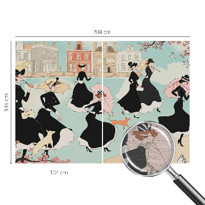 Stilingas fototapetas Kvinder går