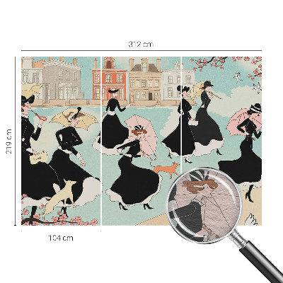 Stilingas fototapetas Kvinder går