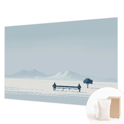 Sienų danga fototapetas su minimalistiniu peizažu