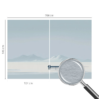 Sienų danga fototapetas su minimalistiniu peizažu