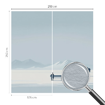 Sienų danga fototapetas su minimalistiniu peizažu