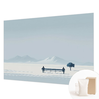 Sienų danga fototapetas su minimalistiniu peizažu