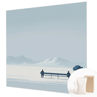 Sienų danga fototapetas su minimalistiniu peizažu
