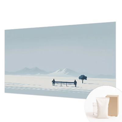 Sienų danga fototapetas su minimalistiniu peizažu