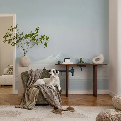 Sienų danga fototapetas su minimalistiniu peizažu
