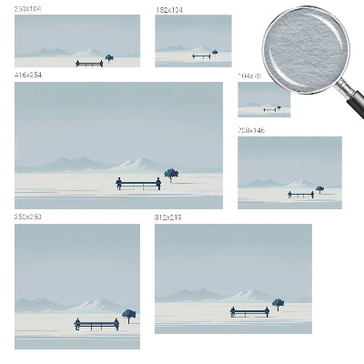 Sienų danga fototapetas su minimalistiniu peizažu